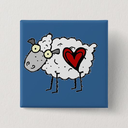 Redneck-Schatz - Schaf-Liebe Button (Vorderseite)