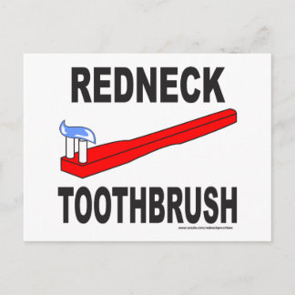 REDNECK TOOTHBRUSH T - SHIRT UND GIFTS POSTKARTE