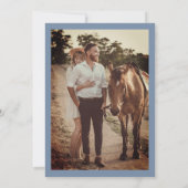 Redneck Wedding Cowboy Boots String Periwinkle Einladung (Rückseite)