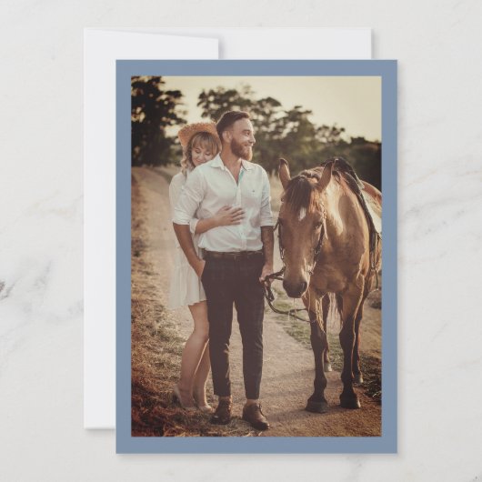 Redneck Wedding Cowboy Boots String Periwinkle Einladung (Rückseite)