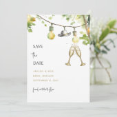 Redneck Wedding Cowboy Hat Save the Date (Stehend Vorderseite)