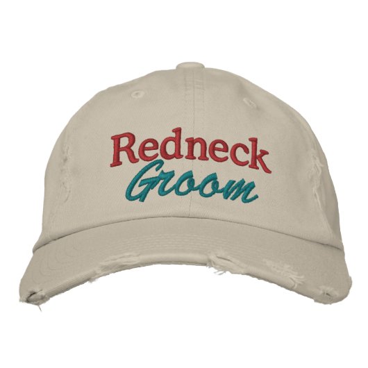 Redneck Wedding - Groom by SRF Bestickte Baseballkappe (Vorderseite)