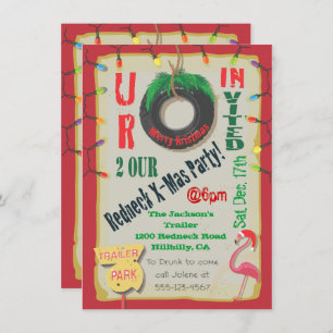 Redneck Weihnachten Party Einladungen