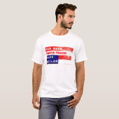 Redneck-weißer Abfall-blauer Kragen-T - Shirt (Vorne ganz)