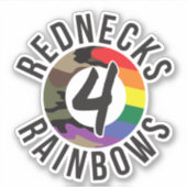 Rednecken für Rainbows Aufkleber (Vorderseite)