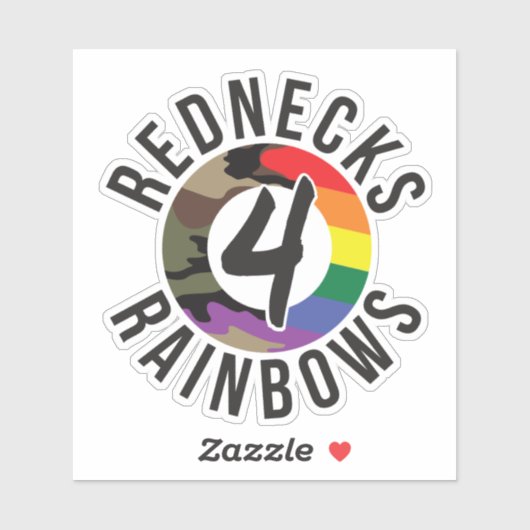 Rednecken für Rainbows Aufkleber (Blatt)