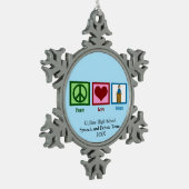 Redner- und Diskussionsteam Niedlich Custom Blue C Schneeflocken Zinn-Ornament (Links)