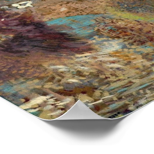 Redon: Abbildung unter einer blühenden Struktur Poster (Ecke)