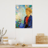 Redon - Baronne de Domecy, Kunstmalerei Poster (Küche)