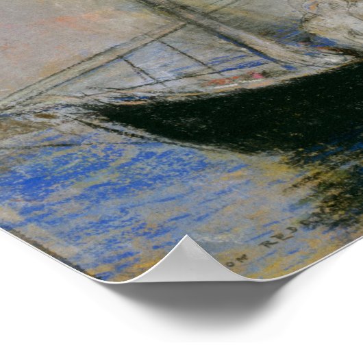 Redon - Blume Wolken Poster (Ecke)