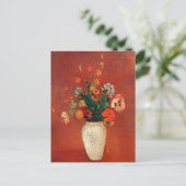 Redon - Bouquet in einer chinesischen Vase Postkarte (Stehend Vorderseite)