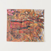 Redon - Buddha, der zwischen den Blume spaziert Wandteppich (Vorderseite (Horizontal))