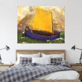 Redon - Das geheimnisvolle Boot, Leinwanddruck (Insitu (Schlafzimmer))