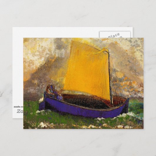 Redon - Das geheimnisvolle Boot Postkarte (Vorne/Hinten)