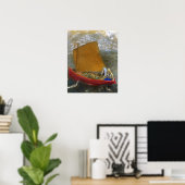 Redon - Das Gelbe Segel Poster (Heimbüro)