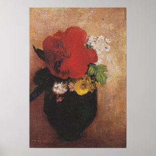Redon - Der rote Mohn Poster