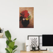 Redon - Der rote Mohn Poster (Heimbüro)