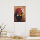 Redon - Der rote Mohn Poster (Küche)