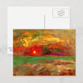 Redon - Der Sonnenuntergang Postkarte (Vorne/Hinten)