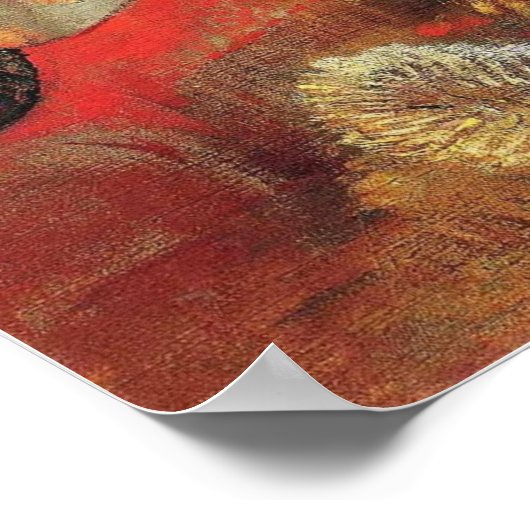 Redon - Die rote Sphinx Poster (Ecke)