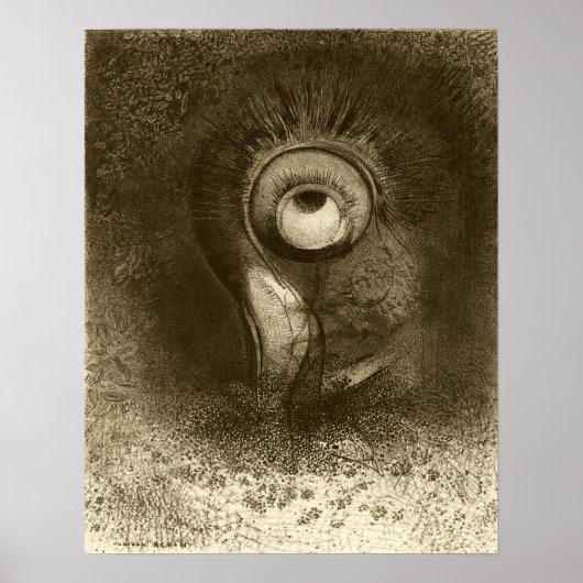 Redon - Erste Vision versucht in Blume 1883 Poster (Vorne)