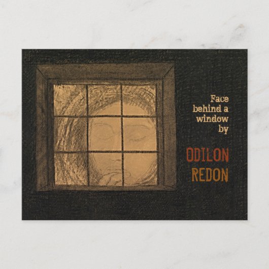 Redon Face hinter einem Fenster CC0681 Postcard Postkarte (Vorderseite)