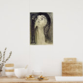 Redon - Frau und Schlange 1890 Poster (Küche)