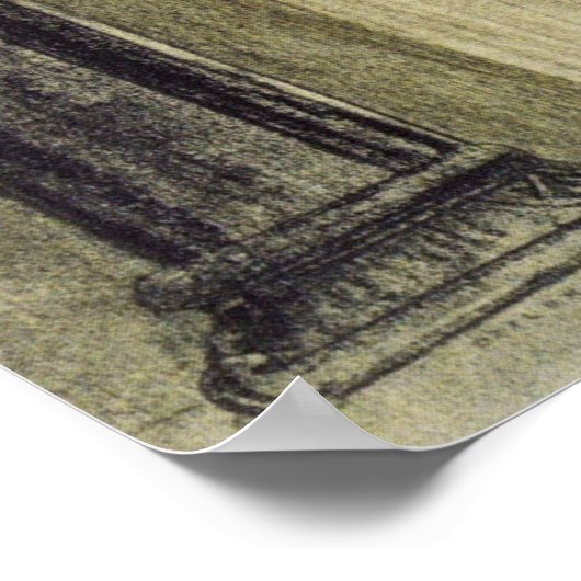 Redon - Frau und Schlange 1890 Poster (Ecke)