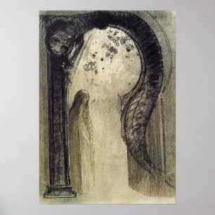 Redon - Frau und Schlange 1890 Poster