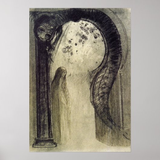 Redon - Frau und Schlange 1890 Poster (Vorne)