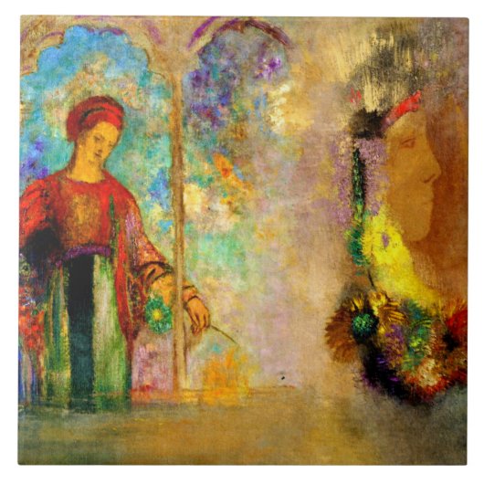 Redon - Gothic Arcade, Blume zur weiblichen Ansamm Fliese (Vorderseite)