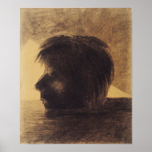 Redon - Kopf von Orpheus auf dem Wasser oder der M Poster