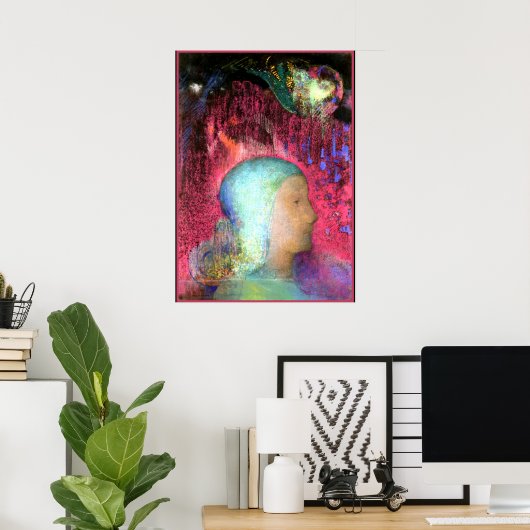 Redon - Profil zu Roten Meanders Poster (Heimbüro)