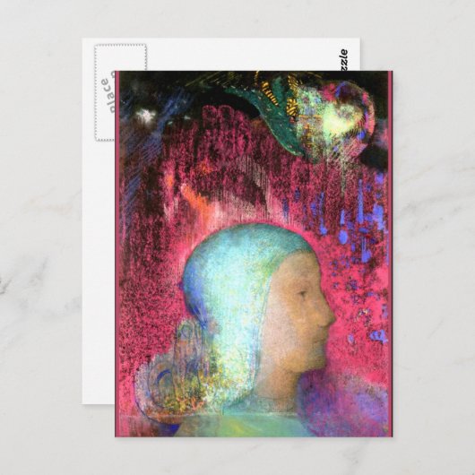 Redon - Profil zu Roten Meanders Postkarte (Vorne/Hinten)