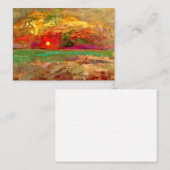 Redon - Sonnenuntergang, bunte Kunstwerke Mitteilungskarte (Vorne/Hinten)