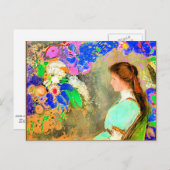 Redon - Violette Heymann, Kunstmalerei Postkarte (Vorne/Hinten)