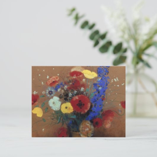 Redon: Wilde Blume, C1912 Postkarte (Stehend Vorderseite)