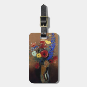 Redon: Wilde Blumen, C1912 Gepäckanhänger