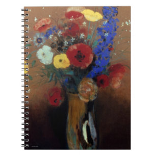 Redon: Wilde Blumen, C1912 Notizblock