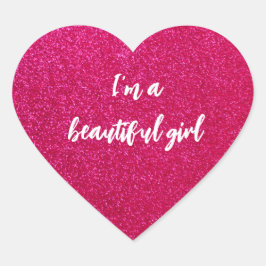 Redonda Inspirational bodypositive phrase Herz-Aufkleber