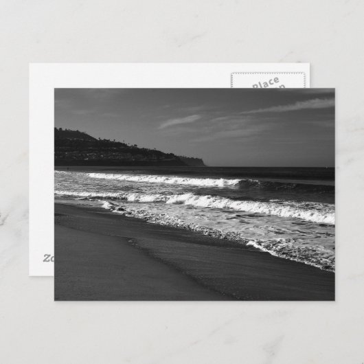 Redondo Beach in Schwarz-Weiß-Postkarte Postkarte (Vorne/Hinten)