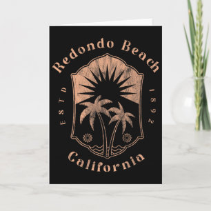 Redondo Beach Kalifornien Retro Surfer Vintage Str Karte