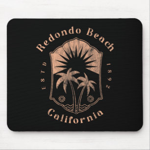 Redondo Beach Kalifornien Retro Surfer Vintage Str Mousepad