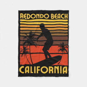 Redondo Beach Kalifornien Surfen Sommerurlaub Vint Fleecedecke