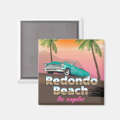 Redondo Beach LA Reiseplakat Magnet (Vorderseite/Rückseite)