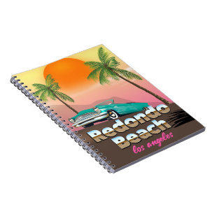 Redondo Beach LA Reiseplakat Notizblock