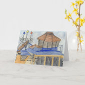 Redondo Beach Pier #2 Karte (Gelbe Blume)