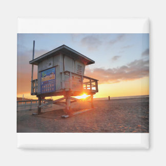 Redondo Beach Sunset Lifeguard Stuhl 01 Magnet