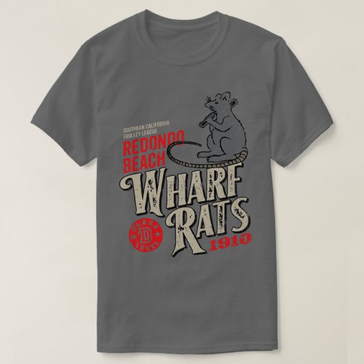 Redondo Beach Wharf Rats T-Shirt (Design vorne)