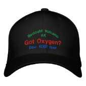 Redoubt Volcano Alaska Elevation Cap Bestickte Kappe (Vorderseite)